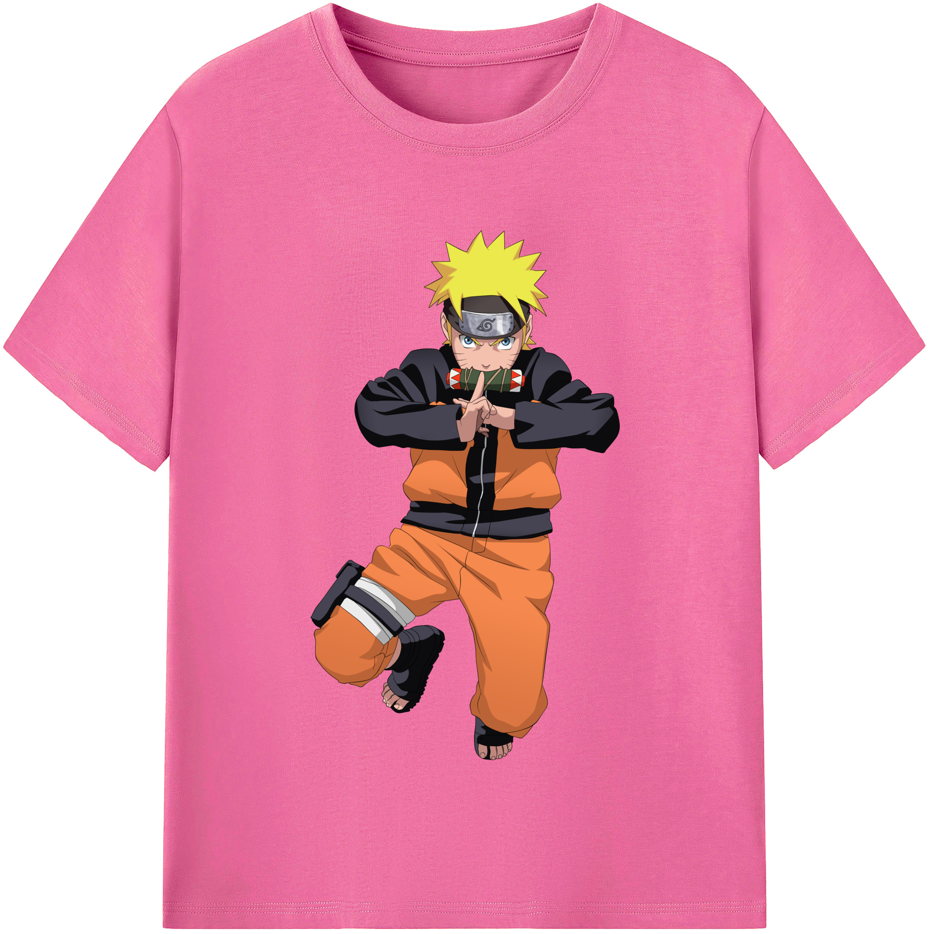 （画像用） NARUTO -ナルト- うずまき ナルト Uzumaki Naruto レディースカジュアルプリントTシャツ（綿100％）